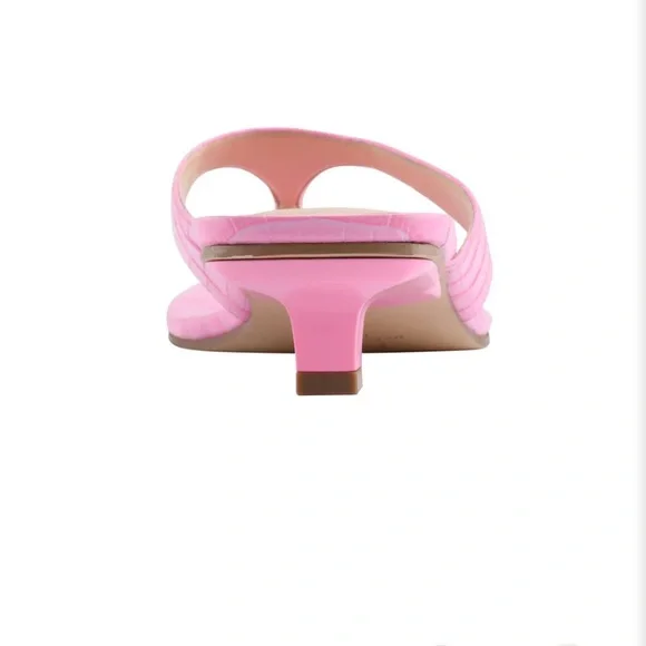 Marc Fisher Faren croc-leather thong low heel sandals - Picture 7 of 7